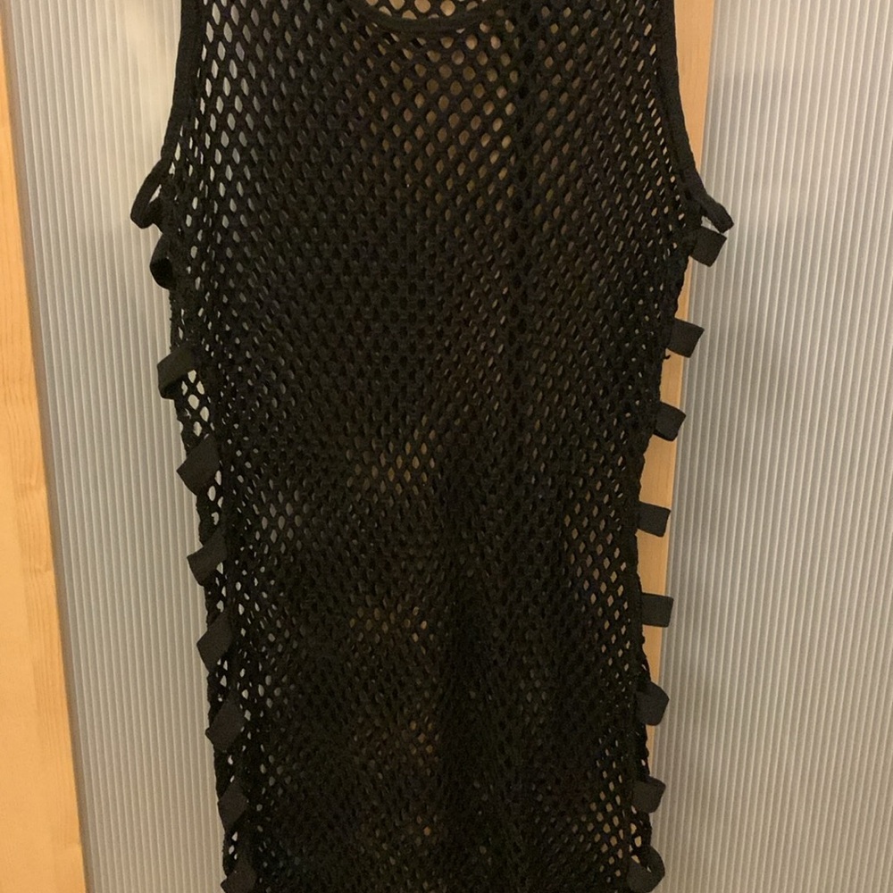 Black fishnet stretchy dress Size 1XL - Picture 7 of 10